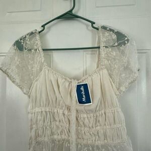 Marshalls Ivory Lace Top